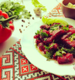 Shpundra -猪肉和甜菜根炖菜