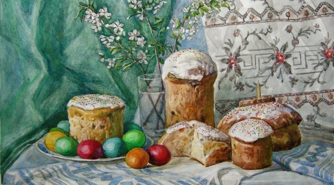 古老的乌克兰复活节蛋糕