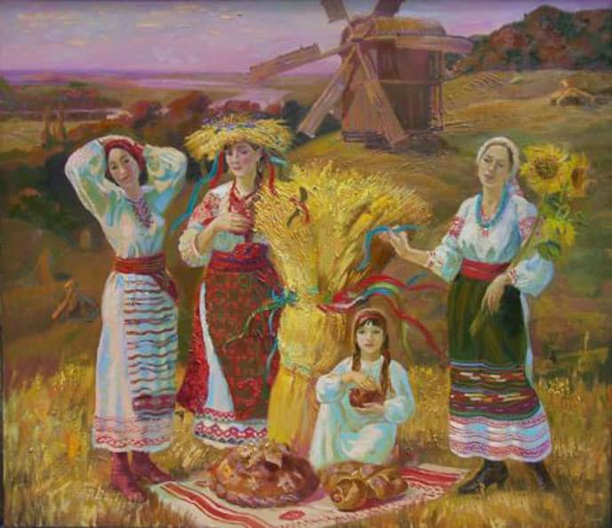 乌克兰的面包和女人